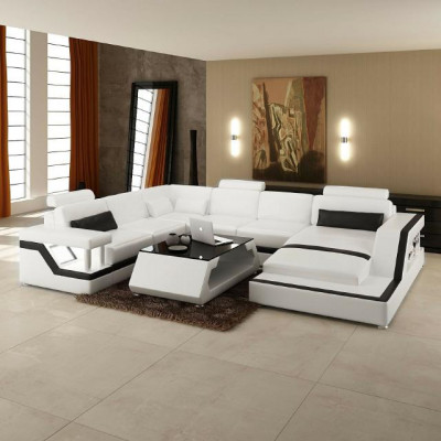 Designer Sofa Corner Sofa Living Landscape Big Modern Leather Sofa + USB, Patented NEW