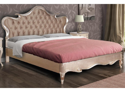 Chesterfield bed upholstery design luxury double hotel beds Italian wood new