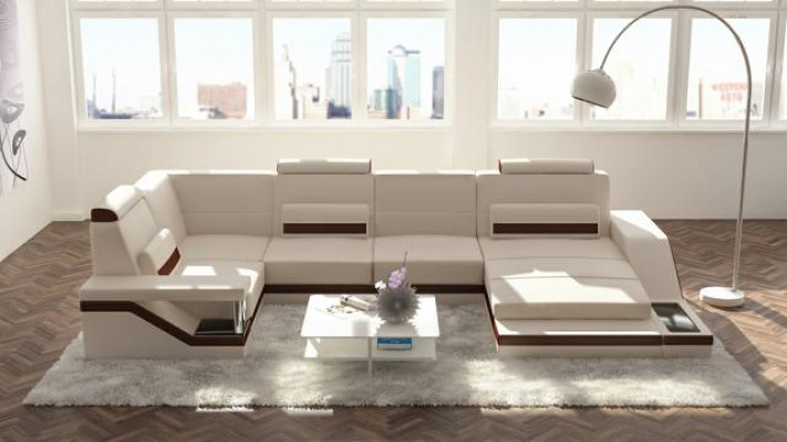Living room sofa with USB upholstery corner sofa suite textile fabric leather sofas