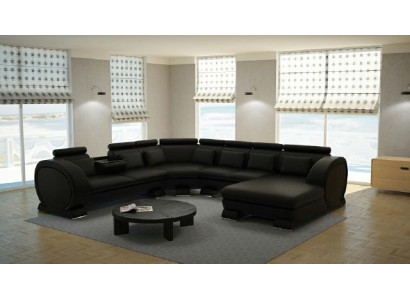 Corner sofa sofa living landscape couch leather sofas corner suite Vigo-K U shape new