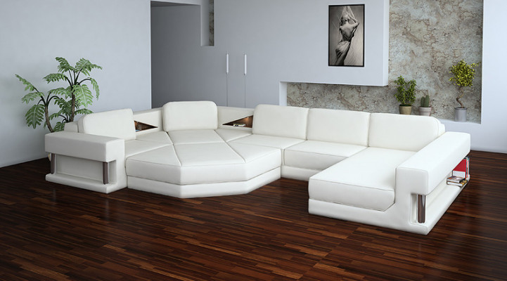 Leather sofa couch living landscape corner sofa corner set design modern sofa A1131