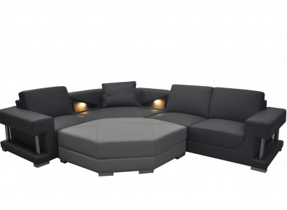 Living room textile corner sofa upholstered couch set corner suite sofa couches + USB