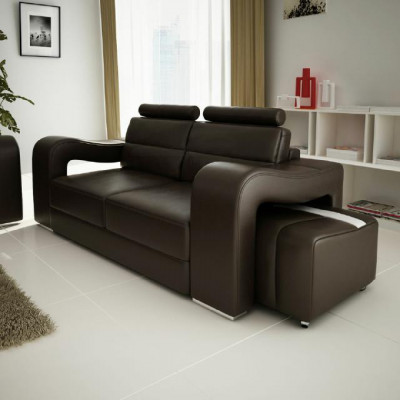 Designer leather sofa suite, USB sofa seat upholstery set 3+2+1 sets