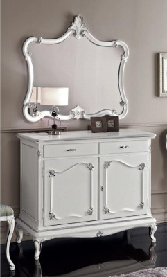 Italian furniture dresser sideboard mirror chest cabinet wood new
