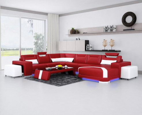 Leather sofa couch living landscape corner sofa corner set design modern sofa new F3011