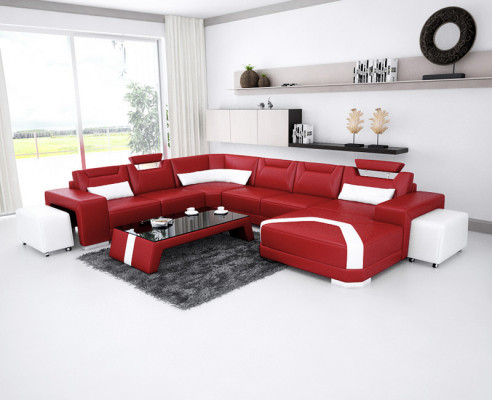 Leather sofa couch living landscape corner sofa corner set design modern sofa new F3011