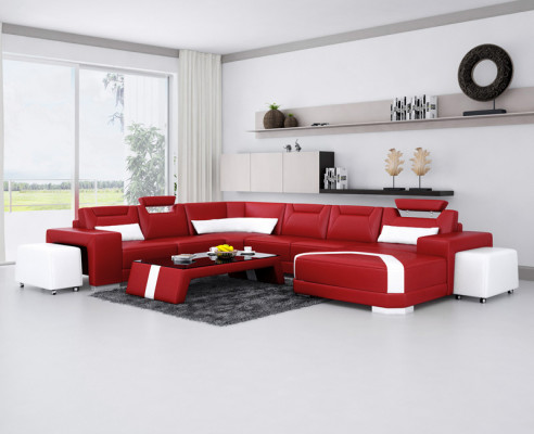 Leather sofa couch living landscape corner sofa corner set design modern sofa new F3011