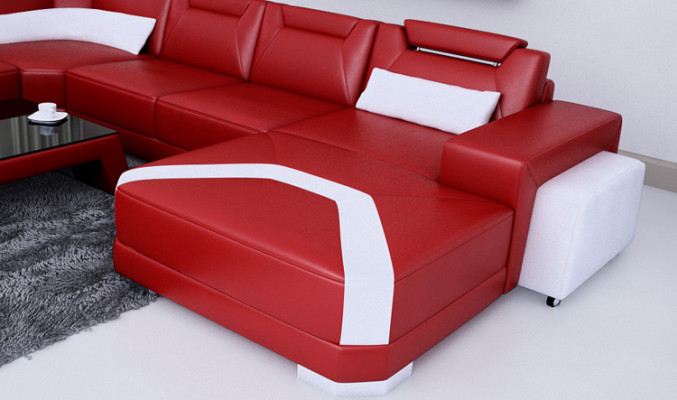 Leather sofa couch living landscape corner sofa corner set design modern sofa new F3011