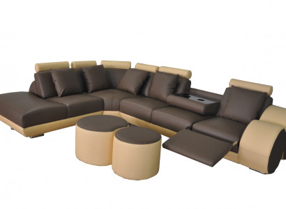 XXL Couch Large Corner Sofa Leather Corner Set Corner Landscape Upholstery Living L Shape