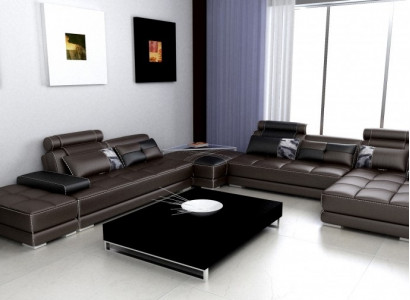 Corner sofa couch living landscape leather sofa XXL designer sofas
