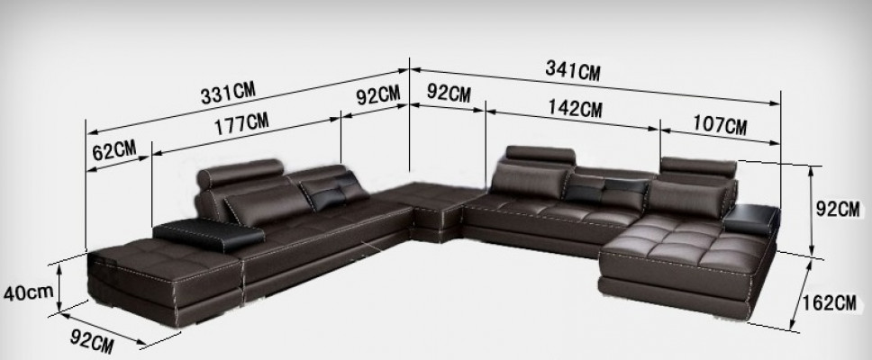 Leather sofa couch living landscape corner sofa corner set design modern sofa new A1146