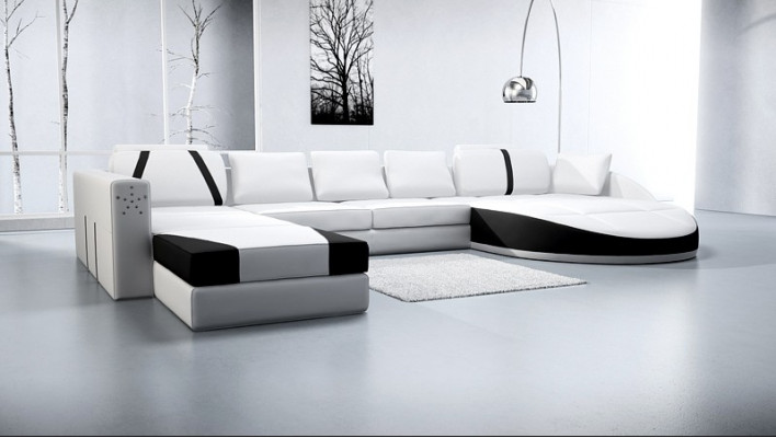 Leather sofa couch living area corner sofa sectional set design modern sofa A1122