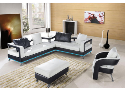 Leather sofa couch living landscape corner sofa corner set design modern sofa new