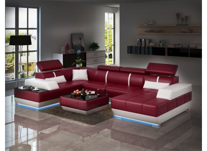 Designer sofa + USB, upholstered set leather sofa sofas new living area corner couch