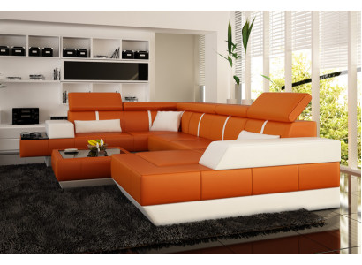 Leather sofa + USB sofa corner sofa sectional leather couch upholstery corner NEW living landscape