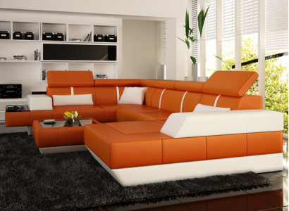 Leather sofa + USB sofa corner sofa sectional leather couch upholstery corner NEW living landscape