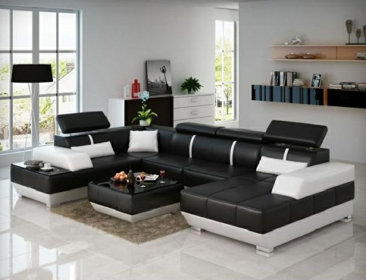 Leather sofa + USB sofa corner sofa sectional leather couch upholstery corner NEW living landscape