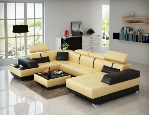 Leather sofa + USB sofa corner sofa sectional leather couch upholstery corner NEW living landscape