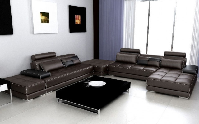 Leather sofa couch living landscape corner sofa corner set design modern sofa + USB new