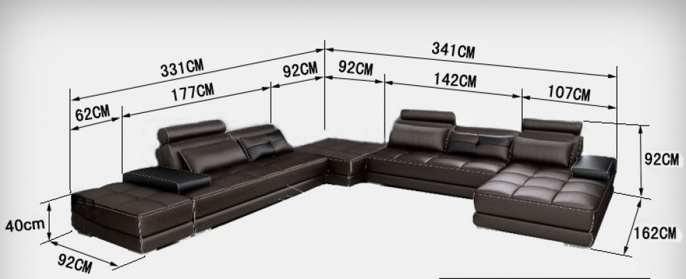 Leather sofa couch living landscape corner sofa corner set design modern sofa + USB new