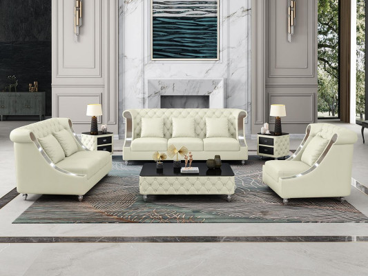 Chesterfield Leather Sofa Couch Upholstery Complete Set Suite 6-piece Seating Set Leather