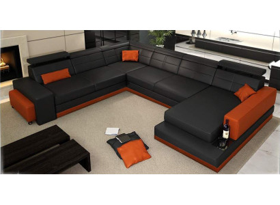 Leather sofa couch living area corner sofa corner suite design modern sofa