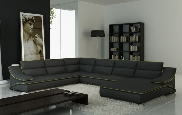 Leather sofa couch living landscape corner sofa corner suite design modern sofa