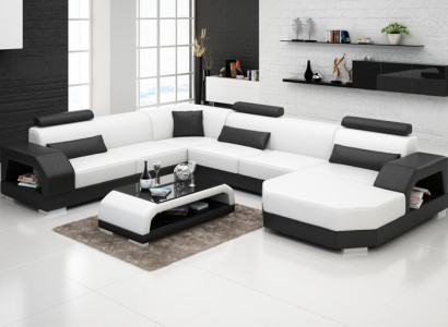 Leather sofa couch living landscape corner sofa corner suite design modern sofa G8001