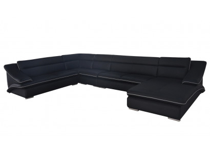 Corner Sofa Leather Couch Corner Suite Corner Landscape U-Shape Upholstery New