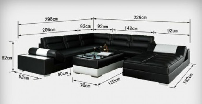 Design leather living landscape corner sofa modern suite couch corner new gray USB