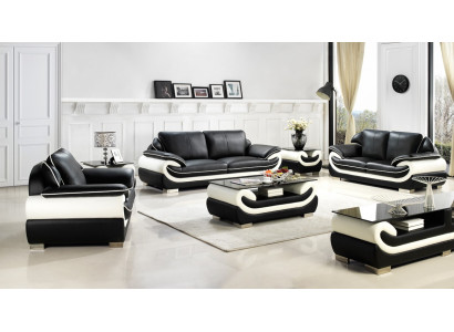 Upholstered Sofa Set + USB Set 3+2+1 Leather Couches Sofas Suite Seat T777