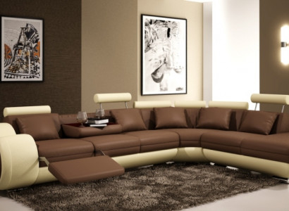 Leather sofa couch living landscape corner sofa corner set design modern sofa A1163C