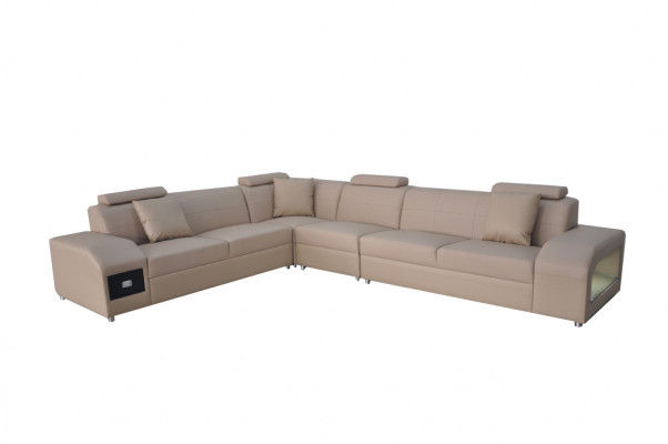 Sectional Sofa Set Design Modern Sofa + USB Leather Sofa Sofa Living Landscape Couch