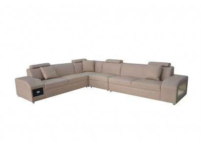 Sectional Sofa Set Design Modern Sofa + USB Leather Sofa Sofa Living Landscape Couch