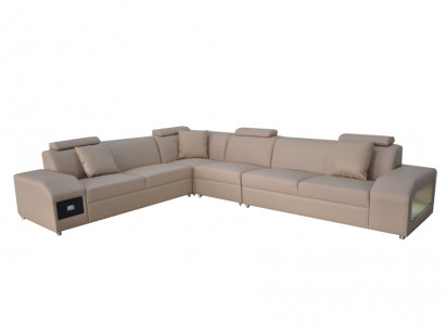 Sectional Sofa Set Design Modern Sofa + USB Leather Sofa Sofa Living Landscape Couch
