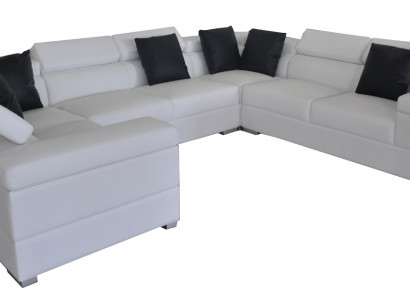 Leather sofa USB living landscape corner sofa corner suite design sofa couch new