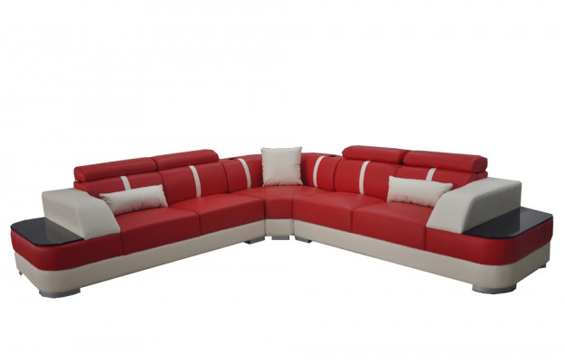 Leather Sofa Lounge Suite Design Modern Corner Sofas Luxury L-Shape G8026B