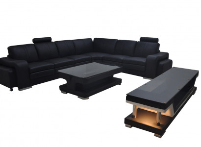 Leather Sofa Living Landscape Corner Ensemble Design Sofa L-Shape A1109B Sofas Couches