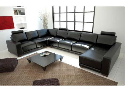 Leather Sofa Couch Living Landscape Corner Sofa Corner Set Design Modern A1121