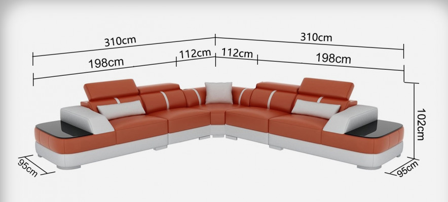 Leather sofa upholstery seat corner sofa decor set living landscape living room