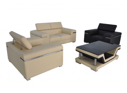 Living room couch leather sofa landscape seat upholstery set corner 2+1+1 new sofas set