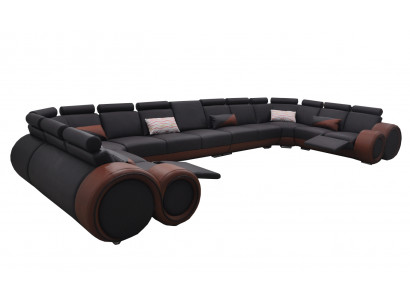 XXL Couch Large Corner Sofa Leather Corner Suite Landscape Corner Upholstery Living Room