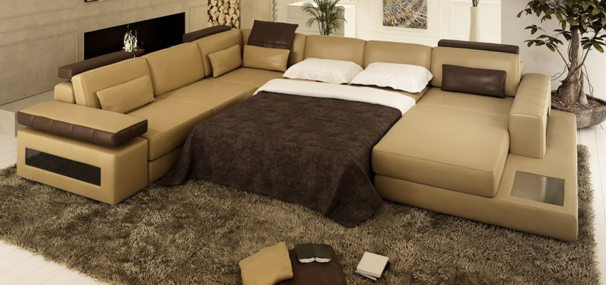 Luxury U-Shape Sofa Furniture Set Sofas Couch Luxury Designer Leather Living Landscape