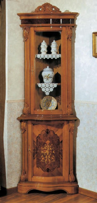 Display cabinet glass cupboard solid wood showcase living room sideboard Italian furniture