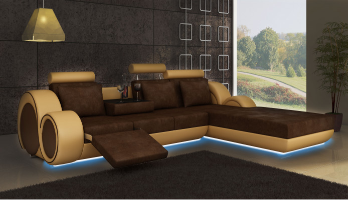 Textile sofa set corner couch corner sofa fabric sofa living landscape couch set new