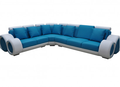 Design leather upholstery XXL seat room corner living sofa couch designer