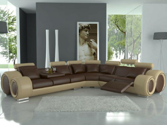 Berlin Corner Sofa with USB Upholstery Living Landscape Corner Set Relax Function
