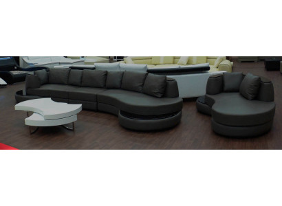 Living Room Landscape Couch Upholstered Corner Sofa Island Sofa Leather Sofa Corner Suite New PRII-S