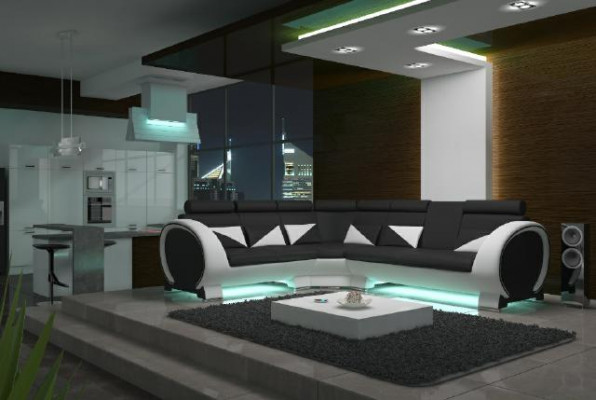Designer corner sofa landscape, sofa + USB upholstered suite, lounge sofas, couches.