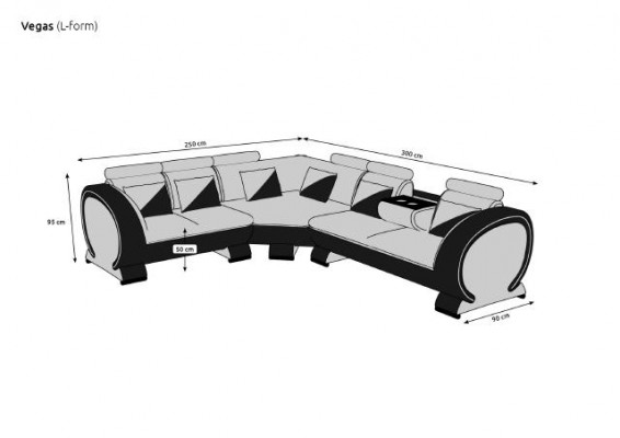 Designer corner sofa landscape, sofa + USB upholstered suite, lounge sofas, couches.